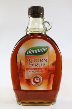 DENNREE Original Canandischer Ahornsirup Grad C, kräftig, 375 ml Flasche