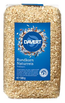 DAVERT Natur-Reis, Rundkorn 500 g