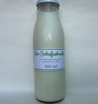 BIO Schafrohmilch 0,5 l