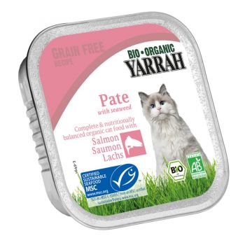 YARRAH Katzenfutter Paté Lachs mit Seetang 100 g