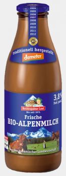 BERCHTESGADENER LAND Alpenmilch 3,7% in der Flasche 1 l
