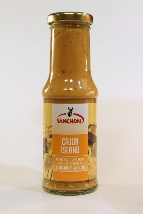 SANCHON Grillsauce Cajun Island -feinsauer-würzig, 220 ml Flasche