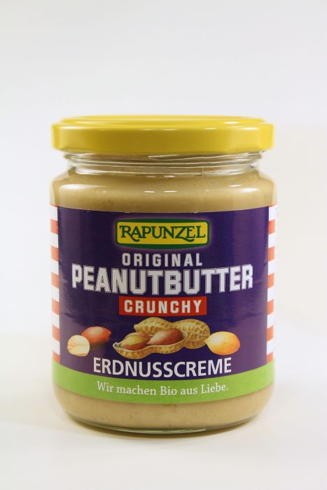 RAPUNZEL Peanutbutter Crunchy, 250 gr Glas