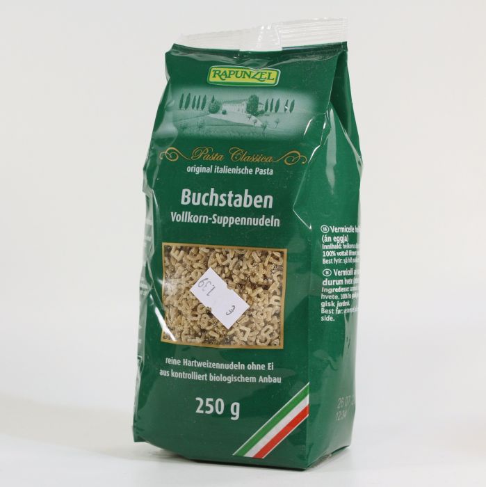 RAPUNZEL Vollkorn Buchstaben Suppennudeln 250 g