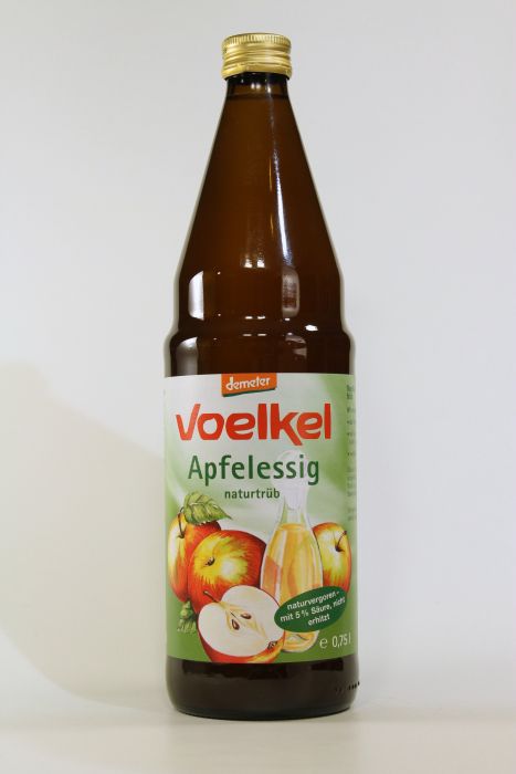 VOELKEL Apfelessig naturtrüb 5% Säure 0,75 l