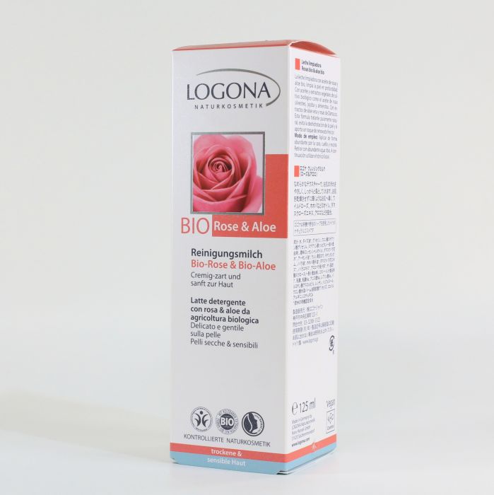 LOGONA Reinigungsmilch Rose AloeVera 125 ml