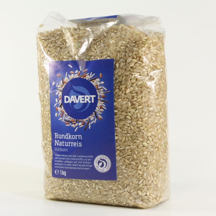 DAVERT Natur Reis, Rundkorn 1 kg