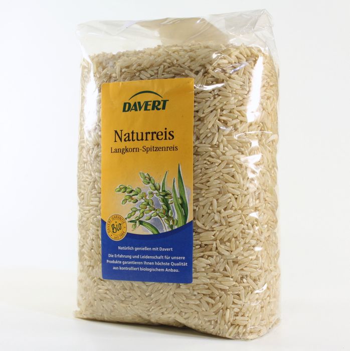 DAVERT Langkorn Naturreis, Vollkorn 1 kg