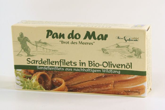PAN DO MAR Sardellenfilets in BioOlivenöl 50 g