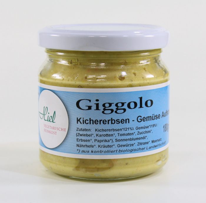 HIEL Giggolo-Gemüse-Aufstrich, 180 gr Glas