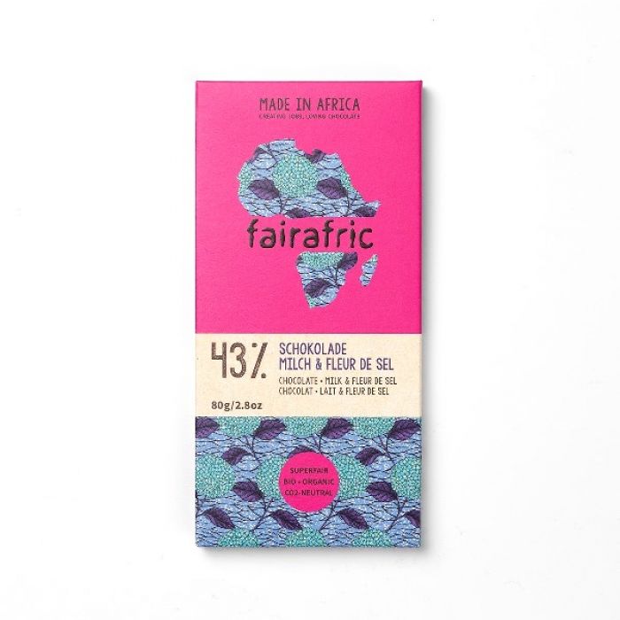 FAIRAFRIC Schokolade Milch und Fleur de Sel 80g