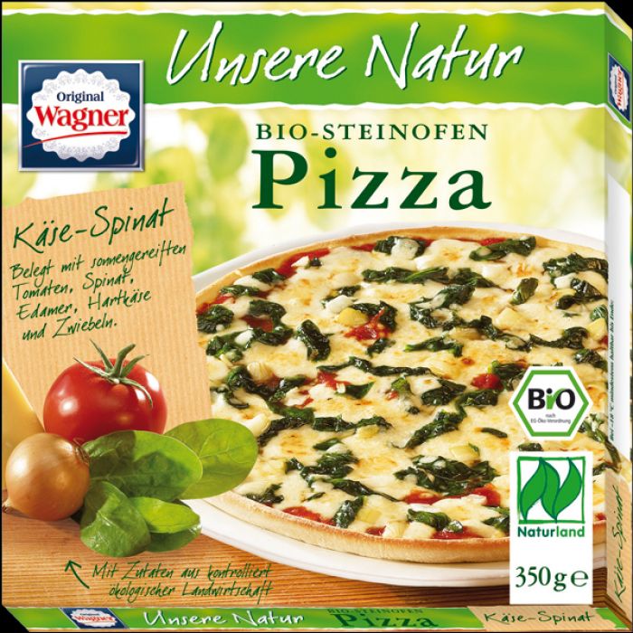 WAGNER PIZZA - UNSERE NATUR TK-Pizza Käse Spinat Steinofen 350 g