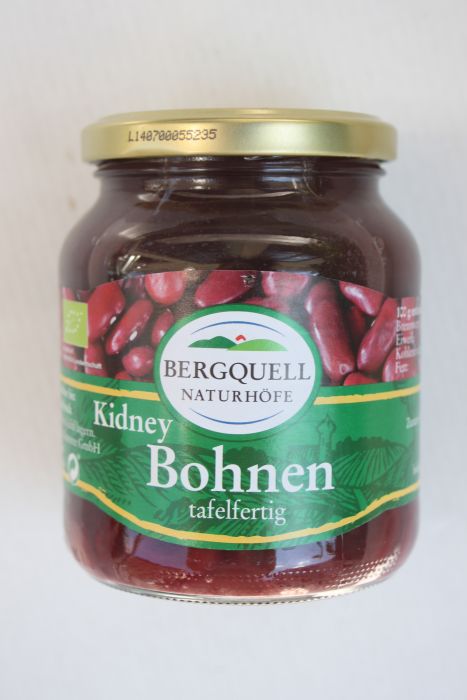 BERGQUELL Kidneybohnen, 350 gr Glas (230 gr)